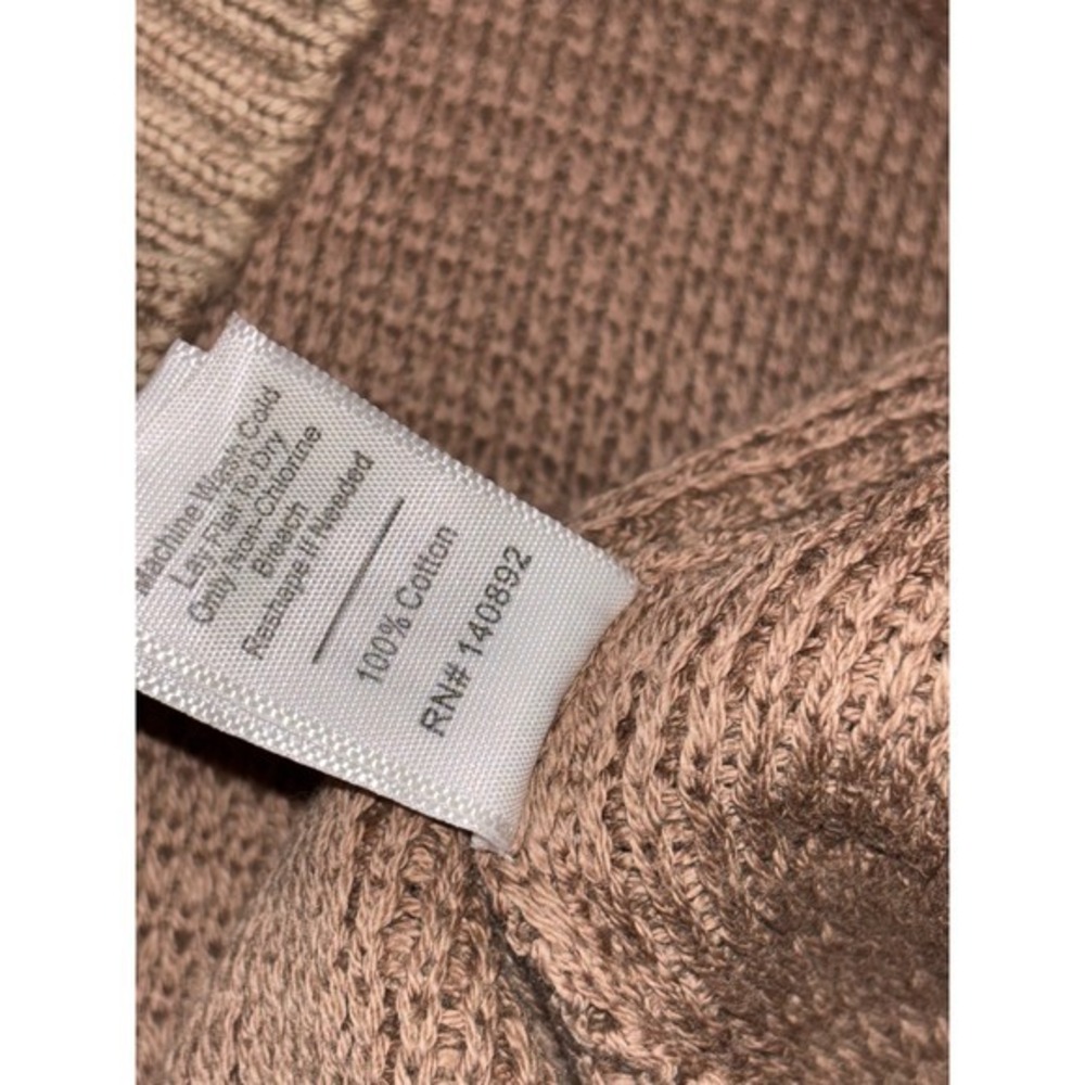 Marine Layer Garment Dye Crew Neck Sweater Tan Brown Knit Men's Size Large - Picture 8 of 8